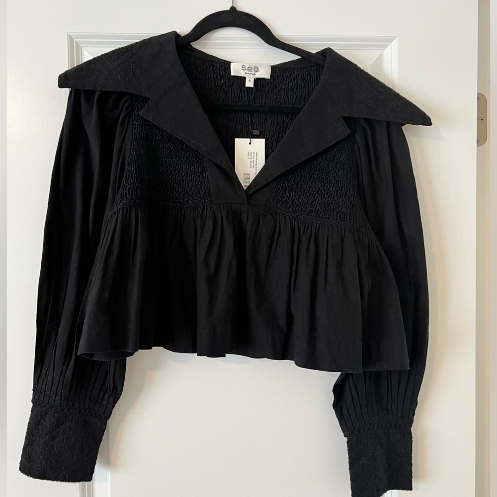 Sea New York Willa Smocking Top NWT